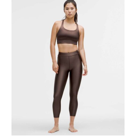 (6) NWT $118 Lululemon Satin Shine High-Rise Tight 25" Espresso - Picture 4 of 6